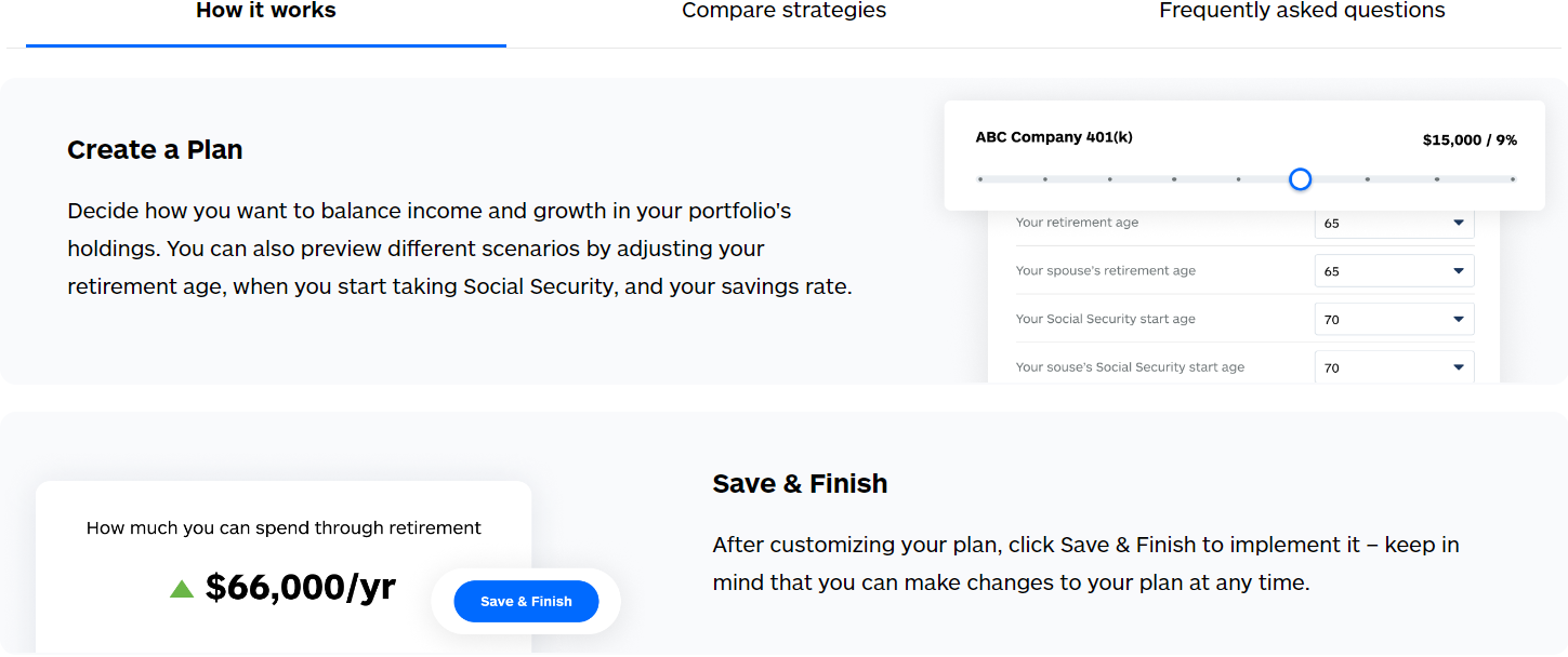 Visual Income Plan Personalization